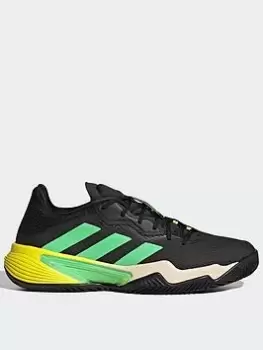 adidas Barricade Tennis Shoes, White/Green, Size 7, Men