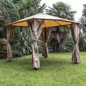 Katie Blake Eden 3m x 4m Gazebo With Curtains - Taupe