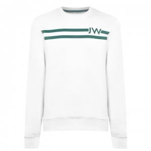 Jack Wills Hatton Stripe Crew Neck Sweatshirt - White