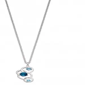 Sterling Silver Semi Precious Blue Topaz Pendant P4844T