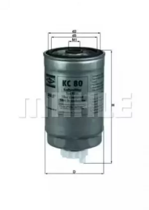 Fuel Filter KC80 79824160 by MAHLE Original