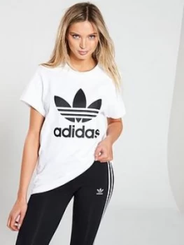 adidas Originals Boyfriend Tee - White, Size 20, Women