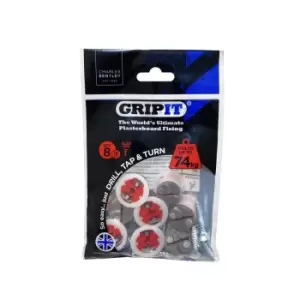 18mm Plasterboard Fixing - 8 Pack (Red)