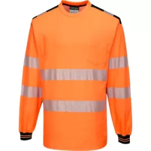 Portwest HiVisTex Pro Long Sleeved T Shirt Orange / Black XL