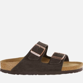 Birkenstock Womens Arizona Slim Fit Suede Double Strap Sandals - Mocha - UK 5