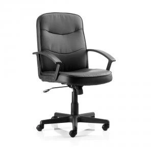 Trexus Harley Executive Chair With Arms Leather Black Ref EX000038