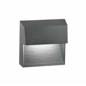 Merano Evansville Outdoor Flush Wall Lamp Dark Grey Aluminium LED 6W 751Lm 3000K IP54