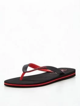 Polo Ralph Lauren Polo Flip Flops - Black, Size 10, Men