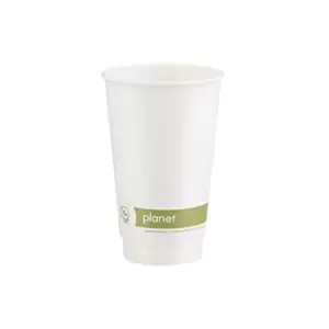 Planet 16oz Double Wall Plastic-Free Hot Cup (Pack of 50) PFHCDW16