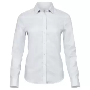 Tee Jays Womens/Ladies Stretch Luxury Long Sleeve Poplin Shirt (XXL) (White)