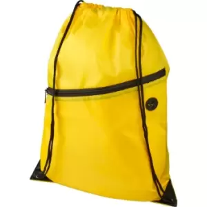 Bullet Adults Unisex Oriole Zippered Drawstring Backpack (One Size) (Yellow)