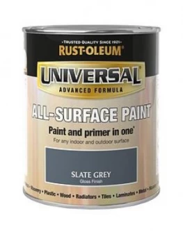 Rust-Oleum Gloss Finish Universal Metal And All-Surface Paint ; Slate Grey 750Ml