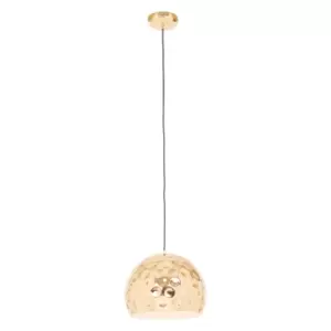 Leni Gold Finish Dome Pendant Light