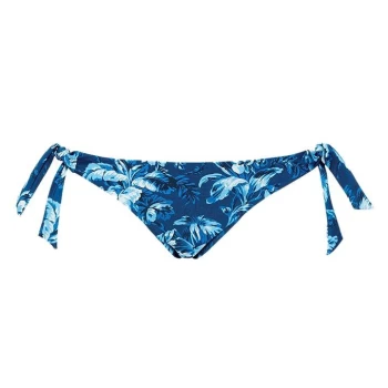 Jack Wills Cromer Tie Side Bikini Bottoms - Blue Floral