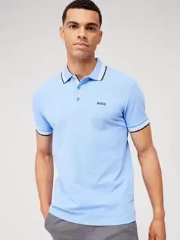 BOSS Paddy Polo Shirt - Bright Blue, Bright Blue, Size L, Men