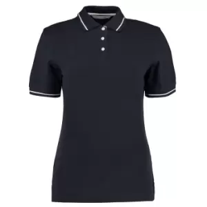 Kustom Kit Ladies St. Mellion Short Sleeve Polo Shirt (20) (Navy/White)