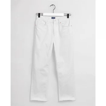 Gant High Waist Crop Jeans - 113 EggSHELL