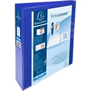 Kreacover Ring Binder PP A4+ 4D Rings 40mm, S64mm, A4+, Blue, Pack of 10