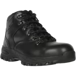 Regatta Mens Gritstone Leather Safety Boots (7 UK) (Black) - Black