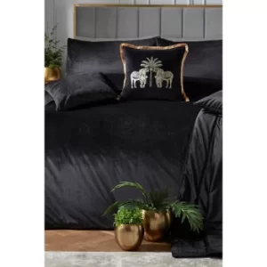 Laurence Llewelyn Bowen Montrose Velvet Black Duvet Set