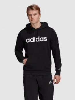 Adidas Linear Logo Hoodie - Black