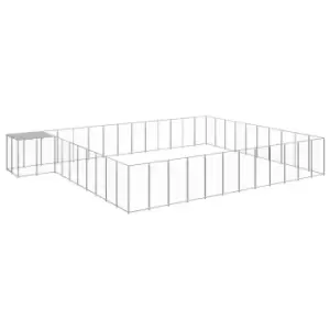 Vidaxl Dog Kennel Silver 37.51 M Steel