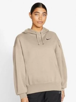 Nike NSW Trend Pullover Hoodie - Oatmeal , Oatmeal, Size S, Women