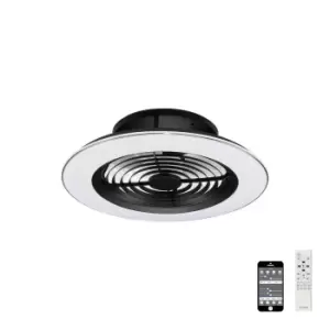 Alisio LED Dimmable Ceiling Light & 35W DC Reversible Fan, Black White, Remote Control, APP Control