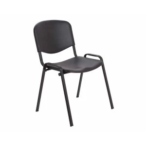 TC Office Polypropylene Canteen Chair, Black