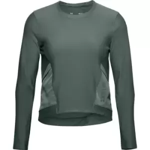 Under Armour Run Anywhere Cropped Long Sleeve T Shirt Womens - Blue