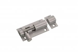 Wickes Barrel Bolt - Satin Aluminium 51mm