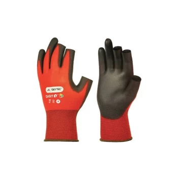 DIGIT 1 OPEN FINGER PU GLOVE 9/L - Skytec