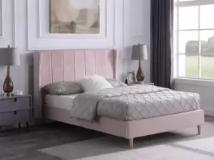 Seconique Amelia 5ft King Size Pink Fabric Bed Frame