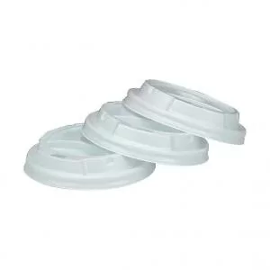 Disposable Sip Thru Lids For Use With 8oz 236ml Ripple Cups White Ref