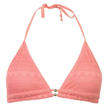 SoulCal Lace Triangle Bikini Top Ladies - Orange