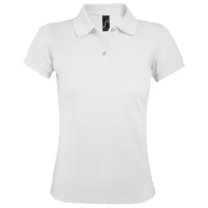 SOLs Womens/Ladies Prime Pique Polo Shirt (XL) (White)