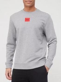 Hugo Boss Duragol Red Patch Logo Sweatshirt Grey Size S Men