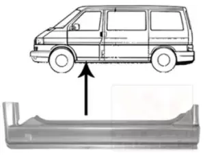 VAN WEZEL Rocker Panel VW 5874101 Foot Board, door sill