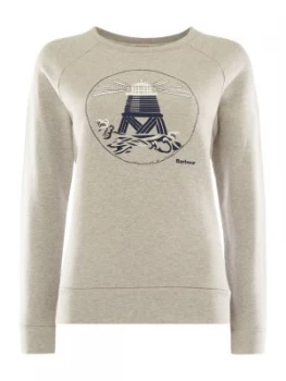 Barbour Coldhurst Round Neck Graphic Sweatshirt Grey