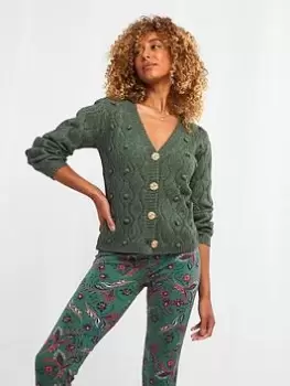 Joe Browns Sloe Joes Bobble Cardigan -Green, Size 16, Women