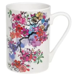 Bug Art Pink Blossom Embossed Mug