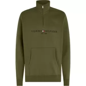 Tommy Hilfiger Logo Mockneck Sweatshirt - Green