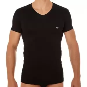 Emporio Armani Stretch Cotton Eagle T-Shirt - Black S