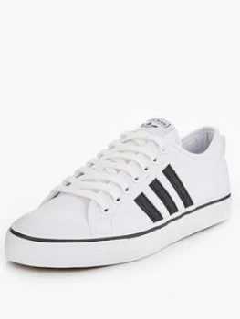 adidas Originals Nizza - White/Black, Size 9, Women