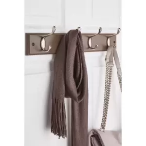 Wall Mountable 4 Coat Double Hook Set