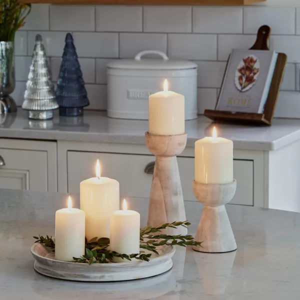 Padstow White Wash Wooden Candle Tray White