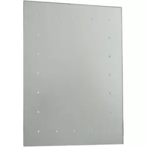 Loops - IP44 LED Bathroom Mirror 60cm x 45cm Battery Powered Wall Light Push Switch