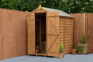 Forest Wooden 6 x 4ft Overlap Windowless Apex Shed