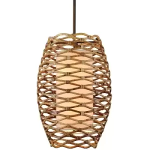 Balboa 6 Light Pendant Natural Rattan