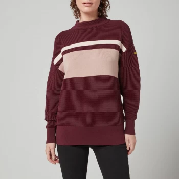 Barbour International Womens Chicane Knitted Jumper - Merlot - UK 12